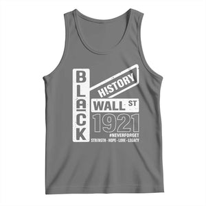 Never Forget Black Wall Street 1921 Tank Top Tulsa Black History Month TS11 Black Heather Print Your Wear