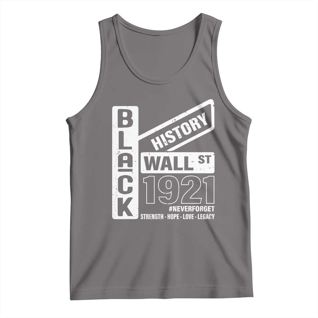 Never Forget Black Wall Street 1921 Tank Top Tulsa Black History Month TS11 Deep Heather Print Your Wear