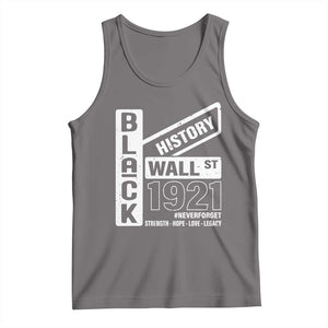 Never Forget Black Wall Street 1921 Tank Top Tulsa Black History Month TS11 Deep Heather Print Your Wear