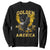 Trump 2025 Golden Age Of America Sweatshirt Gold Eagle Vintage American Flag TS11 Black Print Your Wear