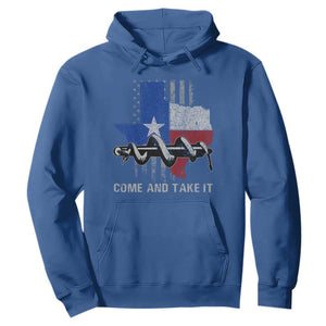 History Of Texas Hoodie Come And Take It Gonzales Texas Map American Flag TS11 Royal Blue Print Your Wear