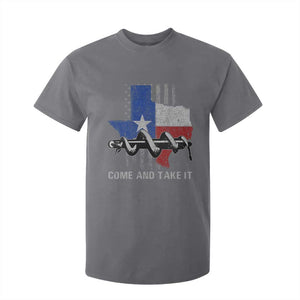 History Of Texas T Shirt For Kid Come And Take It Gonzales Texas Map American Flag TS11 Charcoal Print Your Wear