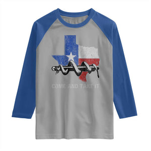 History Of Texas Raglan Shirt Come And Take It Gonzales Texas Map American Flag TS11 Sport Gray Royal Print Your Wear