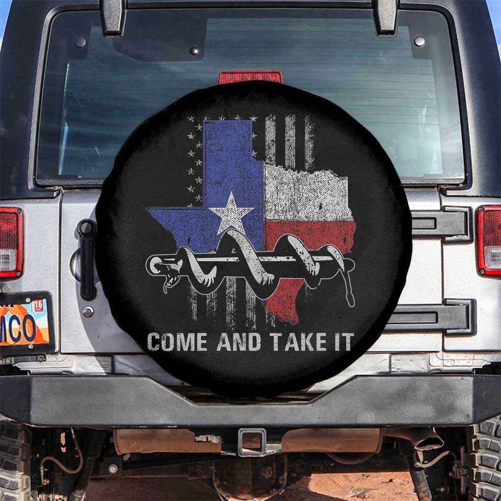 History Of Texas Spare Tire Cover Come And Take It Gonzales Texas Map American Flag TS11 No hole Black Print Your Wear
