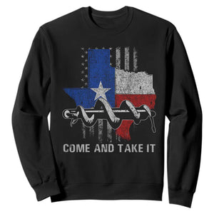 History Of Texas Sweatshirt Come And Take It Gonzales Texas Map American Flag TS11 Black Print Your Wear