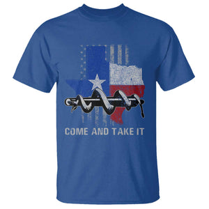 History Of Texas T Shirt Come And Take It Gonzales Texas Map American Flag TS11 Royal Blue Print Your Wear