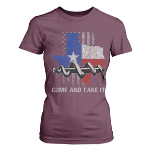 History Of Texas T Shirt For Women Come And Take It Gonzales Texas Map American Flag TS11 Maroon Print Your Wear