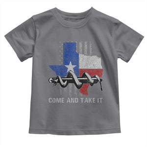 History Of Texas Toddler T Shirt Come And Take It Gonzales Texas Map American Flag TS11 Charcoal Print Your Wear