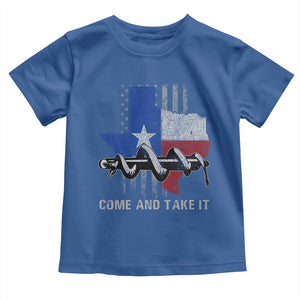 History Of Texas Toddler T Shirt Come And Take It Gonzales Texas Map American Flag TS11 Royal Blue Print Your Wear