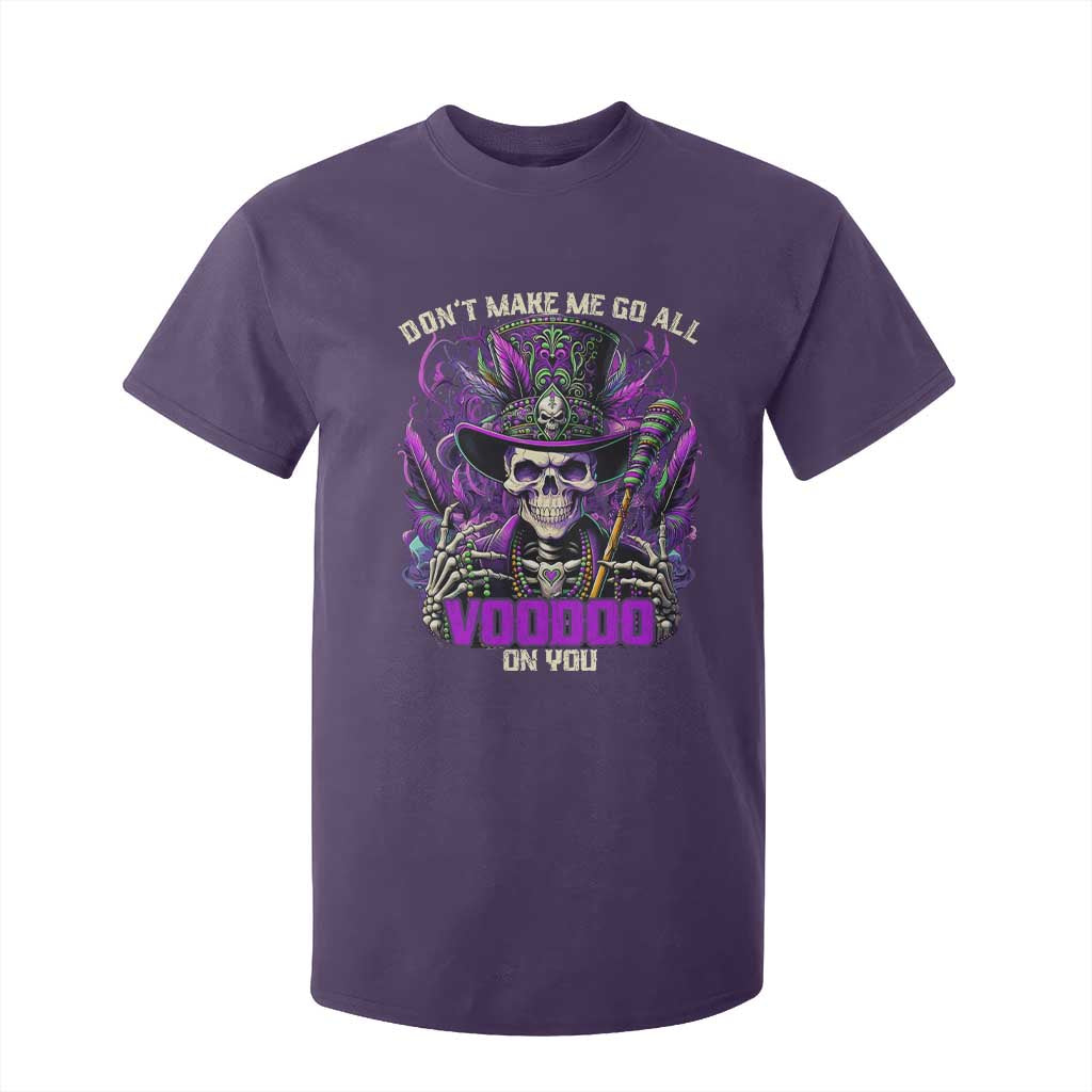 Funny Mardi Gras Voodoo T Shirt For Kid Don't Make Me Go All Voodoo On You New Orleans Witch Doctor TS11 Purple Print Your Wear