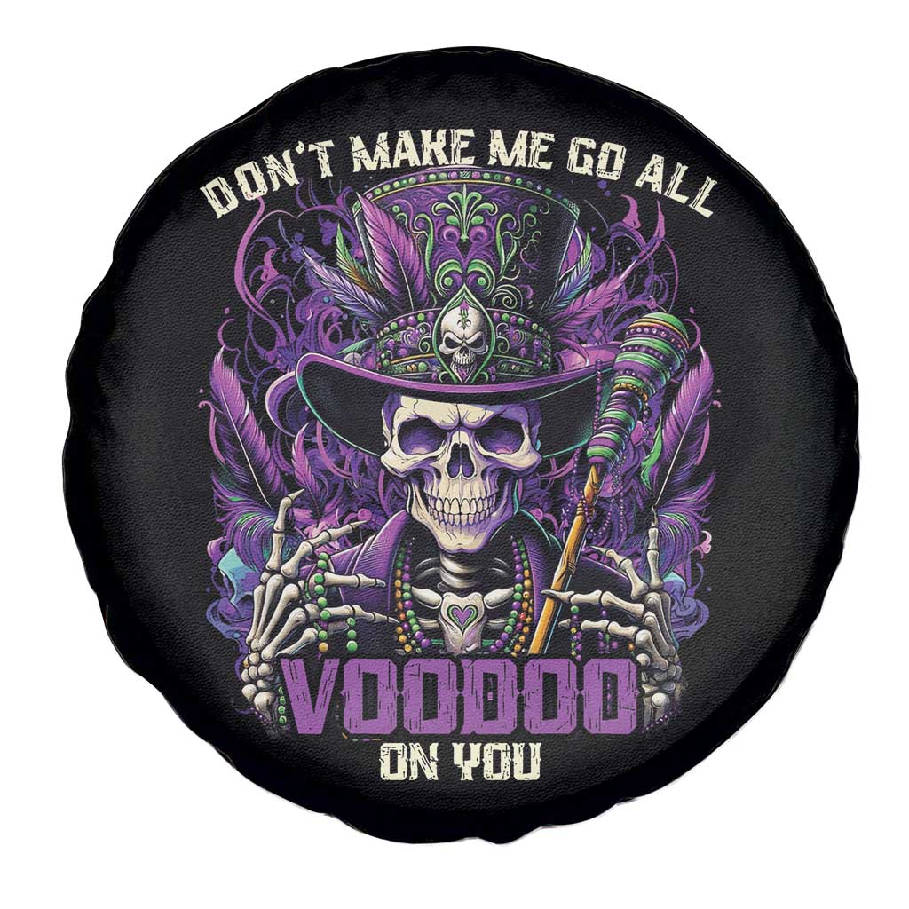 Funny Mardi Gras Voodoo Spare Tire Cover Don't Make Me Go All Voodoo On You New Orleans Witch Doctor TS11 Print Your Wear