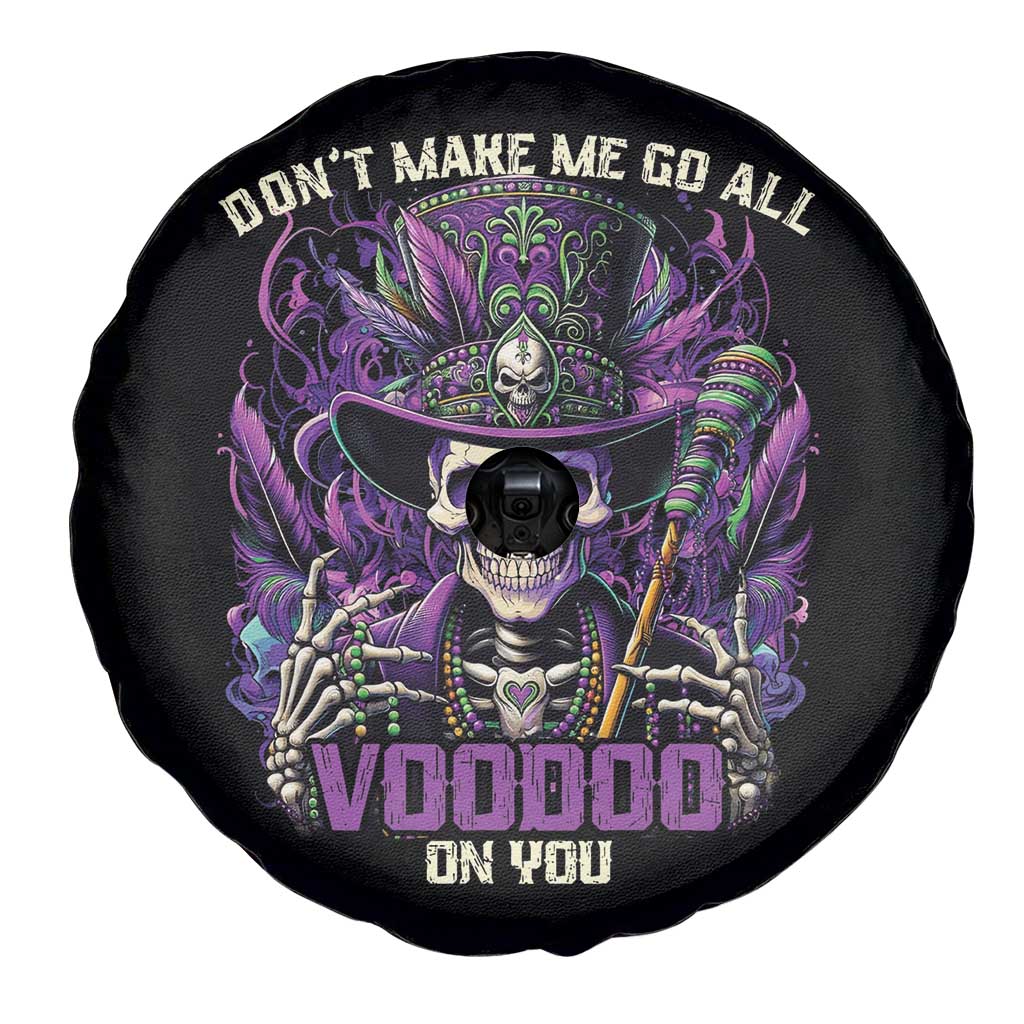 Funny Mardi Gras Voodoo Spare Tire Cover Don't Make Me Go All Voodoo On You New Orleans Witch Doctor TS11 Print Your Wear