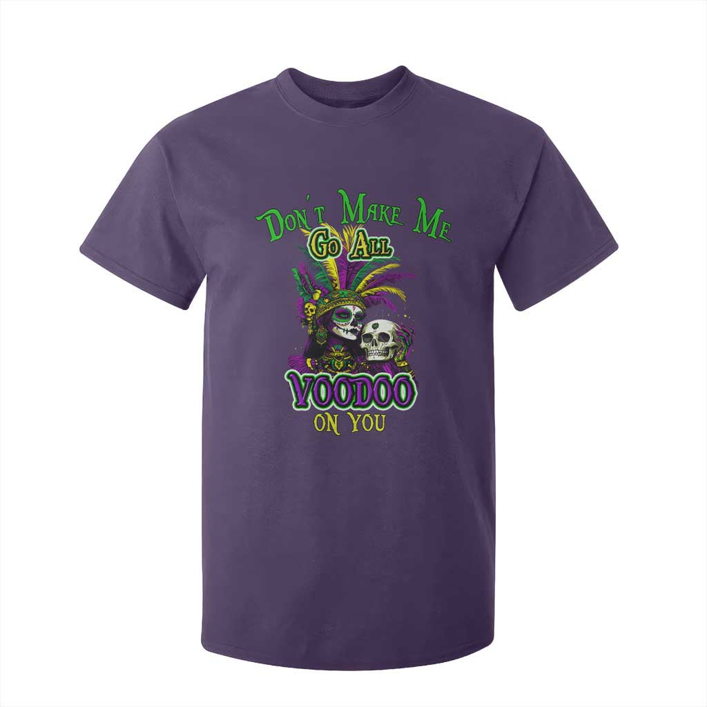 Funny Mardi Gras Voodoo Queen T Shirt For Kid Don't Make Me Go All Voodoo On You TS11 Purple Print Your Wear