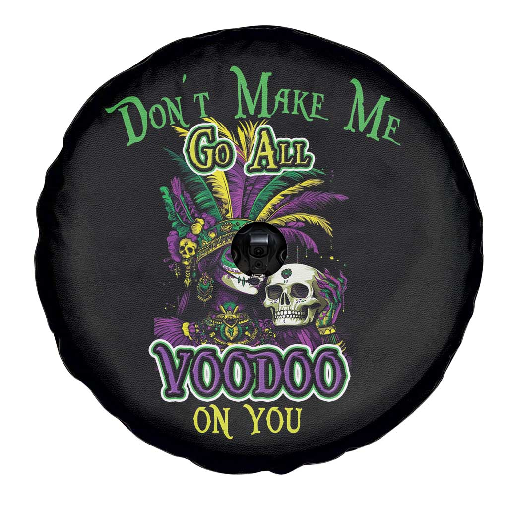 Funny Mardi Gras Voodoo Queen Spare Tire Cover Don't Make Me Go All Voodoo On You TS11 Print Your Wear