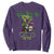 Funny Mardi Gras Voodoo Queen Sweatshirt Don't Make Me Go All Voodoo On You TS11 Purple Print Your Wear