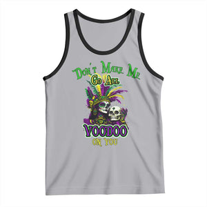 Funny Mardi Gras Voodoo Queen Tank Top Don't Make Me Go All Voodoo On You TS11 Athletic Heather Black Print Your Wear