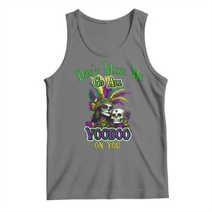 Funny Mardi Gras Voodoo Queen Tank Top Don't Make Me Go All Voodoo On You TS11 Black Heather Print Your Wear