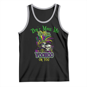 Funny Mardi Gras Voodoo Queen Tank Top Don't Make Me Go All Voodoo On You TS11 Black Athletic Heather Print Your Wear