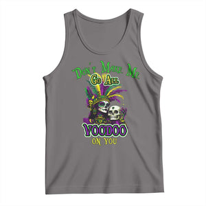 Funny Mardi Gras Voodoo Queen Tank Top Don't Make Me Go All Voodoo On You TS11 Deep Heather Print Your Wear