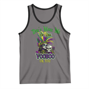 Funny Mardi Gras Voodoo Queen Tank Top Don't Make Me Go All Voodoo On You TS11 Deep Heather Black Print Your Wear
