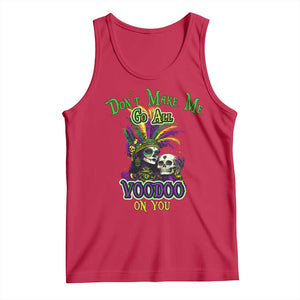 Funny Mardi Gras Voodoo Queen Tank Top Don't Make Me Go All Voodoo On You TS11 Red Print Your Wear