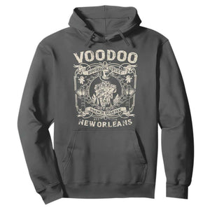 Voodoo Bourbon Street Spooky New Orleans Hoodie Voodoo Doctor TS11 Dark Heather Print Your Wear