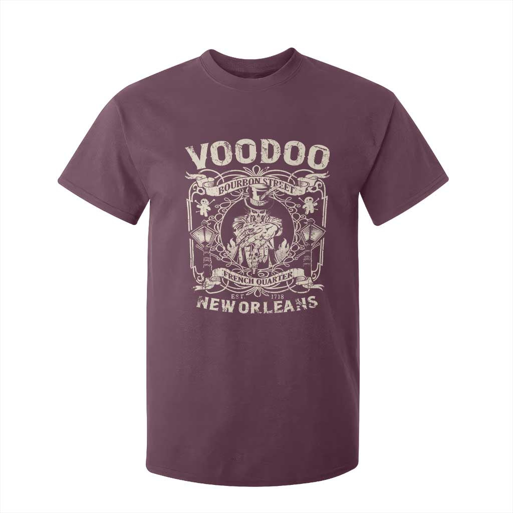 Voodoo Bourbon Street Spooky New Orleans T Shirt For Kid Voodoo Doctor TS11 Maroon Print Your Wear