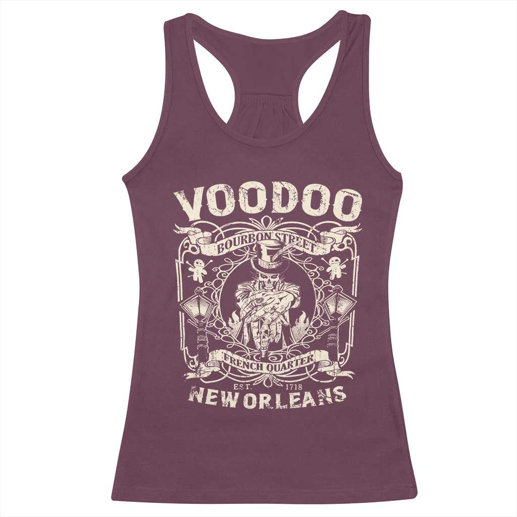 Voodoo Bourbon Street Spooky New Orleans Racerback Tank Top Voodoo Doctor TS11 Maroon Print Your Wear