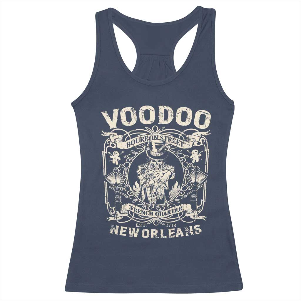 Voodoo Bourbon Street Spooky New Orleans Racerback Tank Top Voodoo Doctor TS11 Navy Print Your Wear