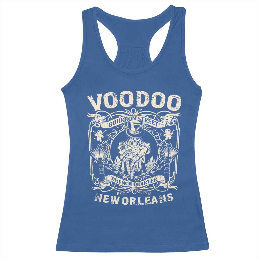 Voodoo Bourbon Street Spooky New Orleans Racerback Tank Top Voodoo Doctor TS11 Royal Blue Print Your Wear