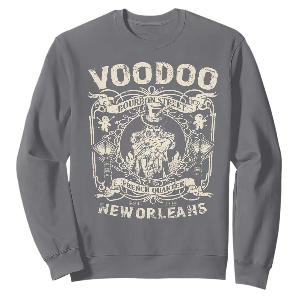 Voodoo Bourbon Street Spooky New Orleans Sweatshirt Voodoo Doctor TS11 Charcoal Print Your Wear
