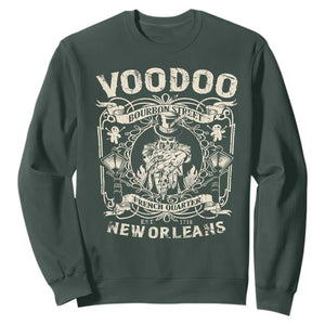 Voodoo Bourbon Street Spooky New Orleans Sweatshirt Voodoo Doctor TS11 Dark Forest Green Print Your Wear