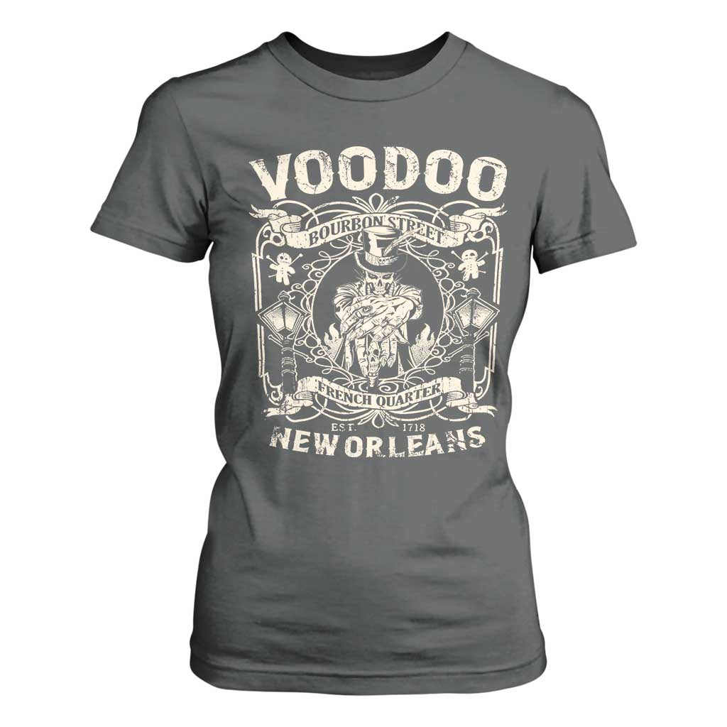 Voodoo Bourbon Street Spooky New Orleans T Shirt For Women Voodoo Doctor TS11 Dark Heather Print Your Wear