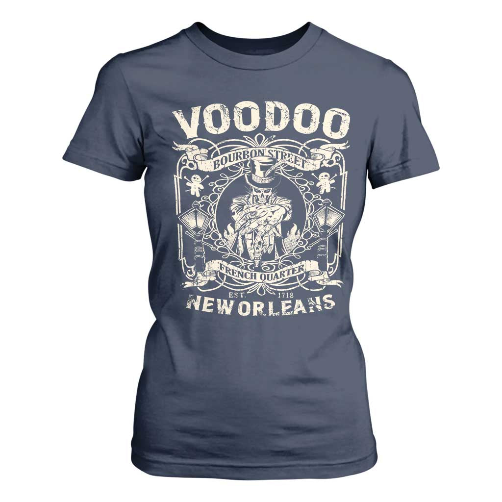 Voodoo Bourbon Street Spooky New Orleans T Shirt For Women Voodoo Doctor TS11 Navy Print Your Wear