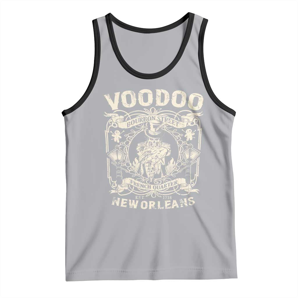 Voodoo Bourbon Street Spooky New Orleans Tank Top Voodoo Doctor TS11 Athletic Heather Black Print Your Wear