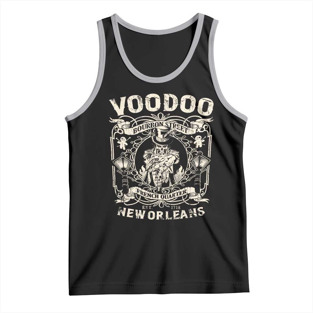 Voodoo Bourbon Street Spooky New Orleans Tank Top Voodoo Doctor TS11 Black Athletic Heather Print Your Wear