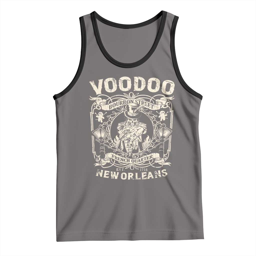 Voodoo Bourbon Street Spooky New Orleans Tank Top Voodoo Doctor TS11 Deep Heather Black Print Your Wear