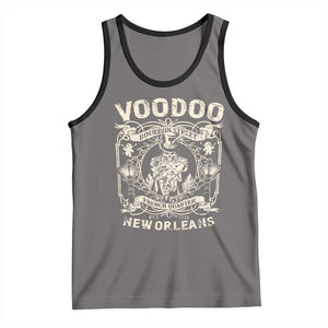 Voodoo Bourbon Street Spooky New Orleans Tank Top Voodoo Doctor TS11 Deep Heather Black Print Your Wear