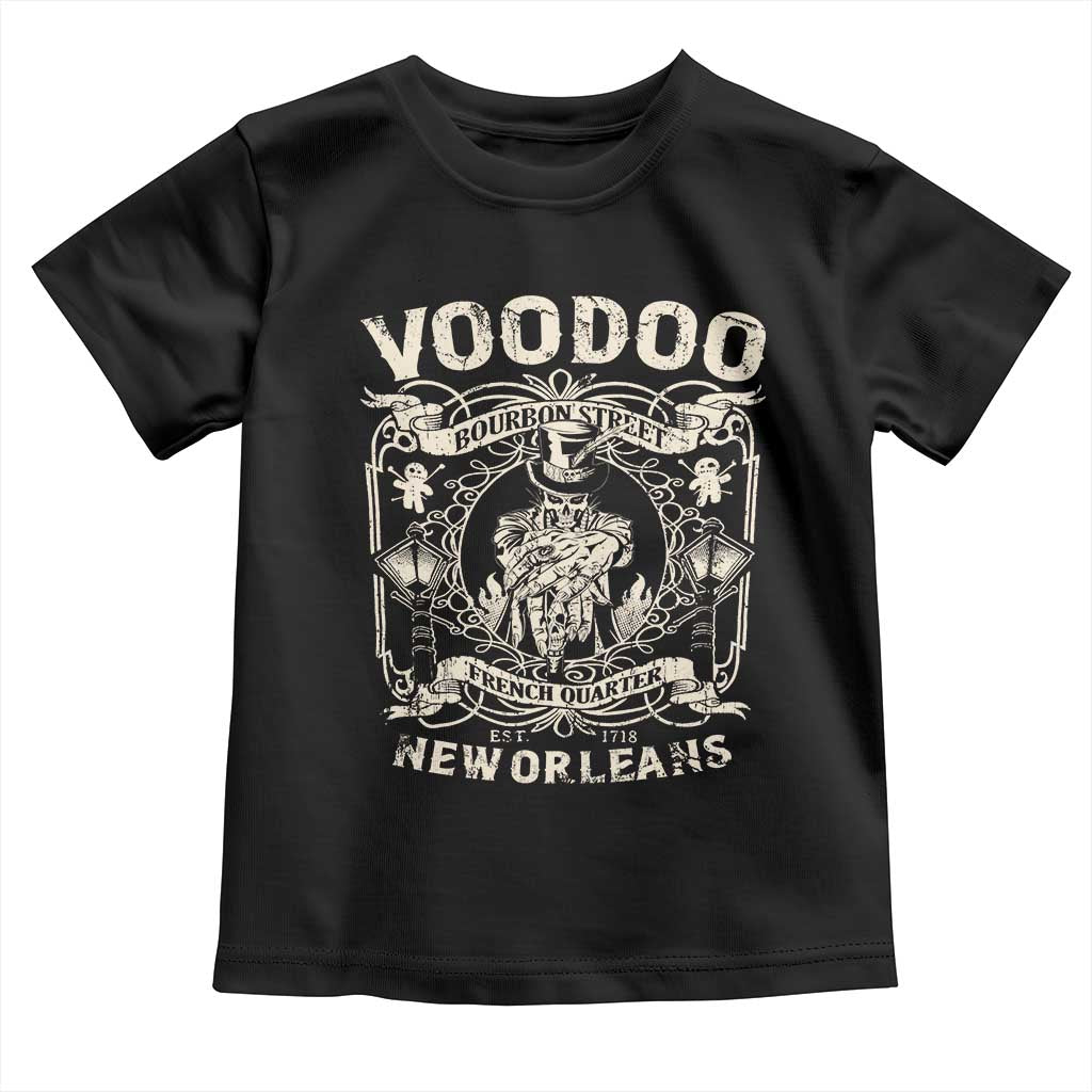 Voodoo Bourbon Street Spooky New Orleans Toddler T Shirt Voodoo Doctor TS11 Black Print Your Wear