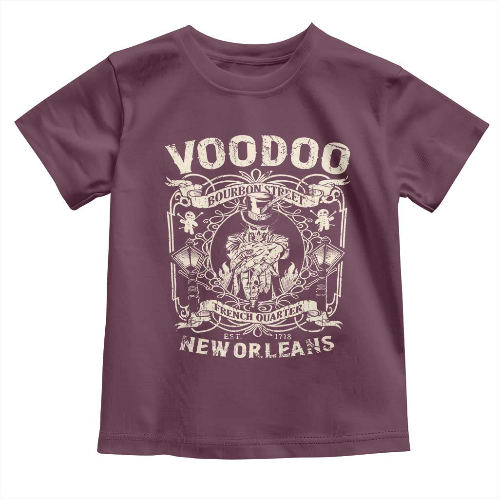 Voodoo Bourbon Street Spooky New Orleans Toddler T Shirt Voodoo Doctor TS11 Maroon Print Your Wear