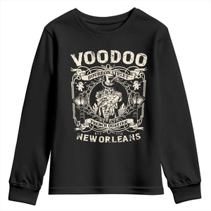 Voodoo Bourbon Street Spooky New Orleans Youth Sweatshirt Voodoo Doctor TS11 Black Print Your Wear