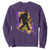 Funny Bigfoot Mardi Gras Louisiana Map Jazz Music Sweatshirt TS11 Purple Print Your Wear
