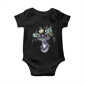 Funny Mardi Gras Mississippi Deer Baby Onesie Biloxi Ocean Springs Carnival TS11 Black Print Your Wear