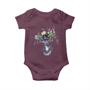 Funny Mardi Gras Mississippi Deer Baby Onesie Biloxi Ocean Springs Carnival TS11 Maroon Print Your Wear