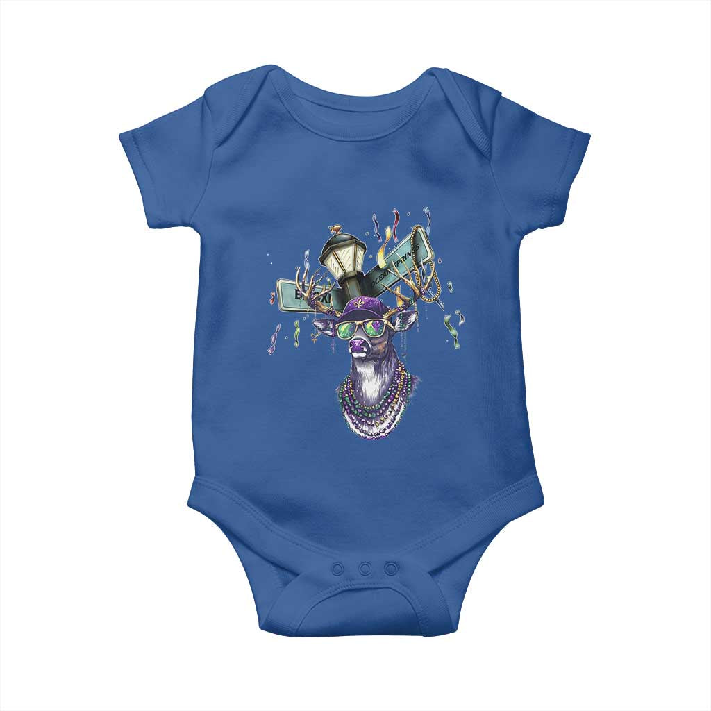 Funny Mardi Gras Mississippi Deer Baby Onesie Biloxi Ocean Springs Carnival TS11 Royal Blue Print Your Wear