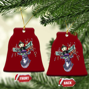 Funny Mardi Gras Mississippi Deer Ceramic Ornament Biloxi Ocean Springs Carnival TS11 Print Your Wear