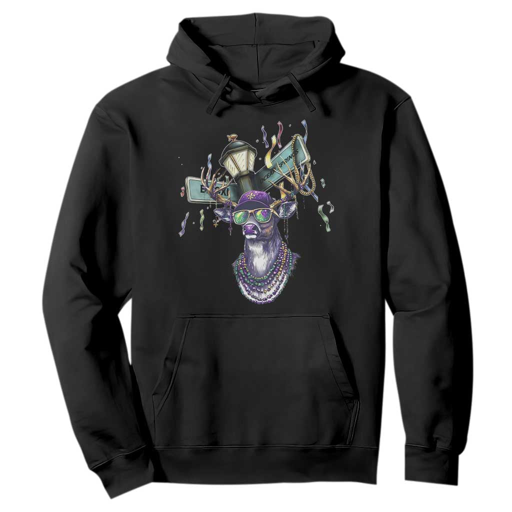 Funny Mardi Gras Mississippi Deer Hoodie Biloxi Ocean Springs Carnival TS11 Black Print Your Wear