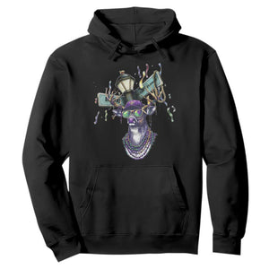 Funny Mardi Gras Mississippi Deer Hoodie Biloxi Ocean Springs Carnival TS11 Black Print Your Wear