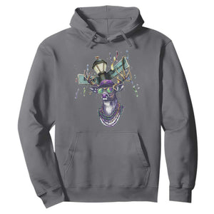 Funny Mardi Gras Mississippi Deer Hoodie Biloxi Ocean Springs Carnival TS11 Charcoal Print Your Wear