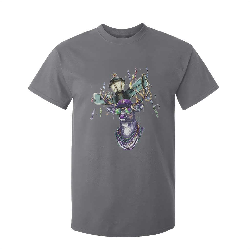 Funny Mardi Gras Mississippi Deer T Shirt For Kid Biloxi Ocean Springs Carnival TS11 Charcoal Print Your Wear